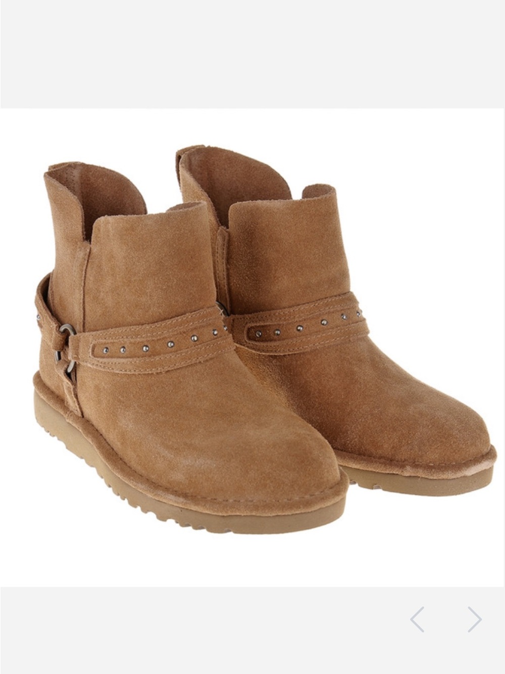 UGG Ailiyah Brown Suede Ankle Boots, Size 9